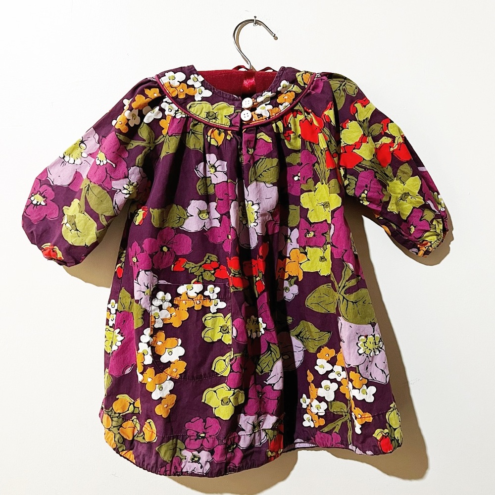 Pink Chicken | Maroon Autumn Floral Dress